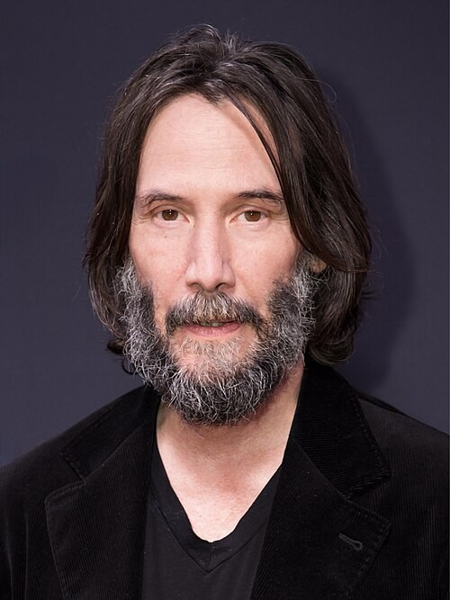 Keanu Reeves in an adult portrait.