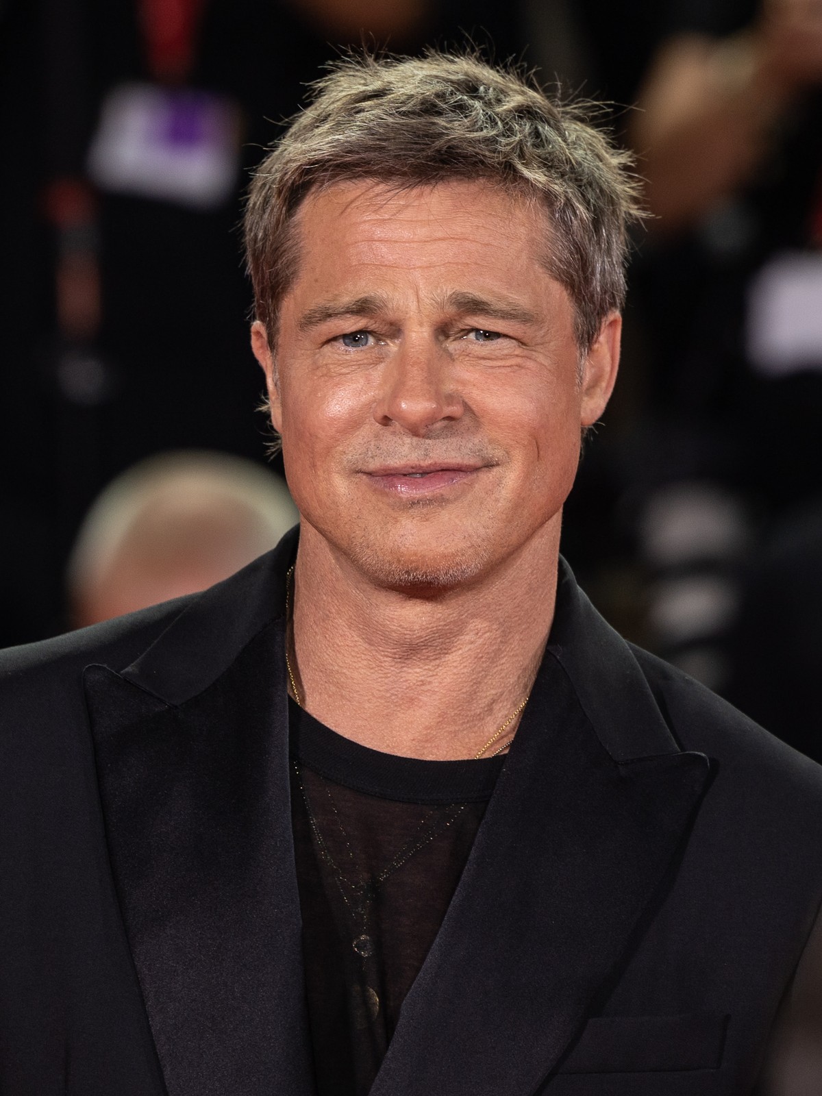 Brad Pitt in an adult portrait.